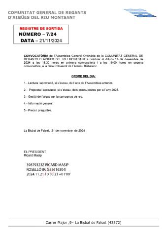 Convocatòria